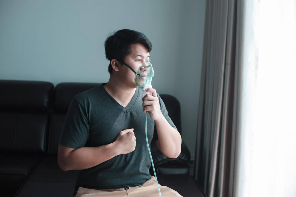 living with severe asthma - nebulizer