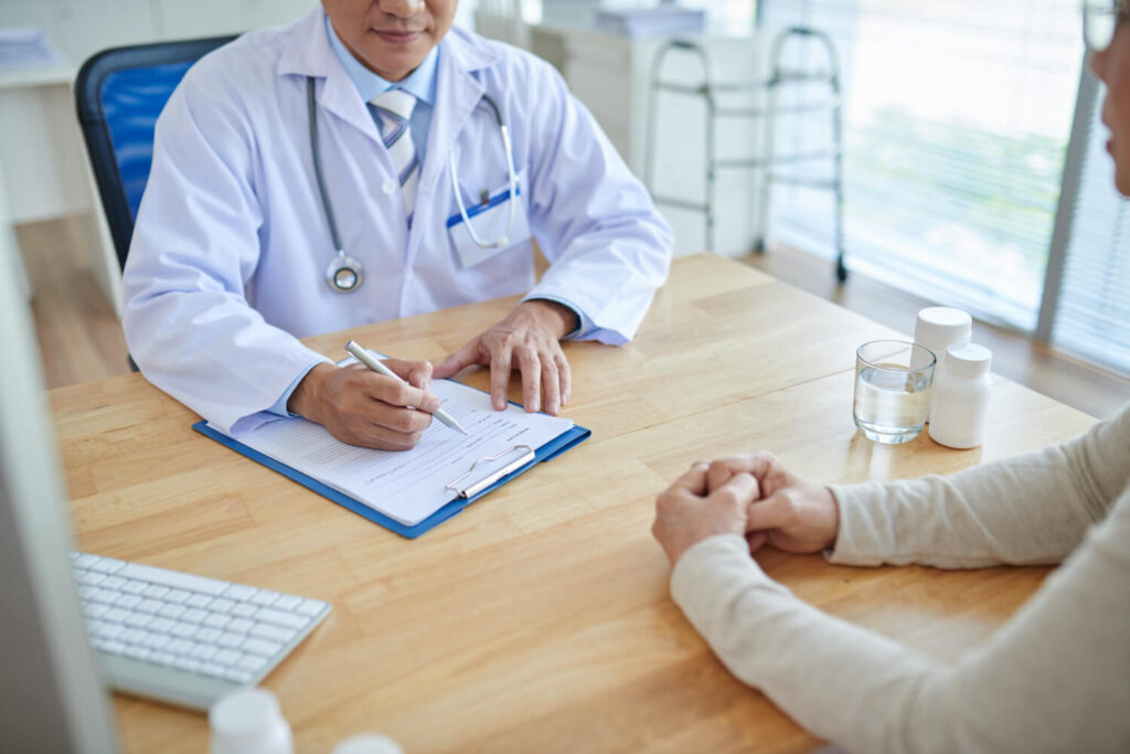 doctor providing a medical certificate