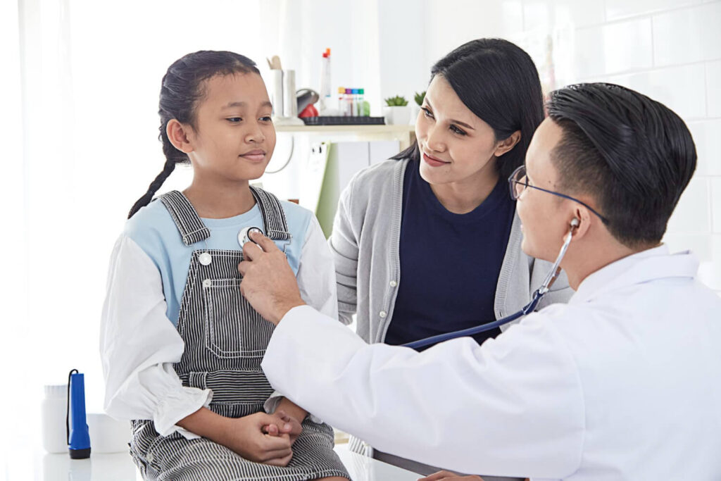 allergist with the patient