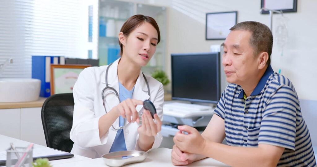 patient getting diabetes diagnosis after a random blood sugar test