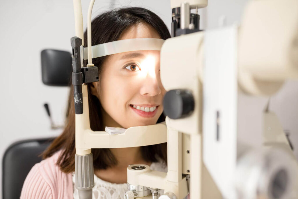 woman getting eye consultation for LASIK