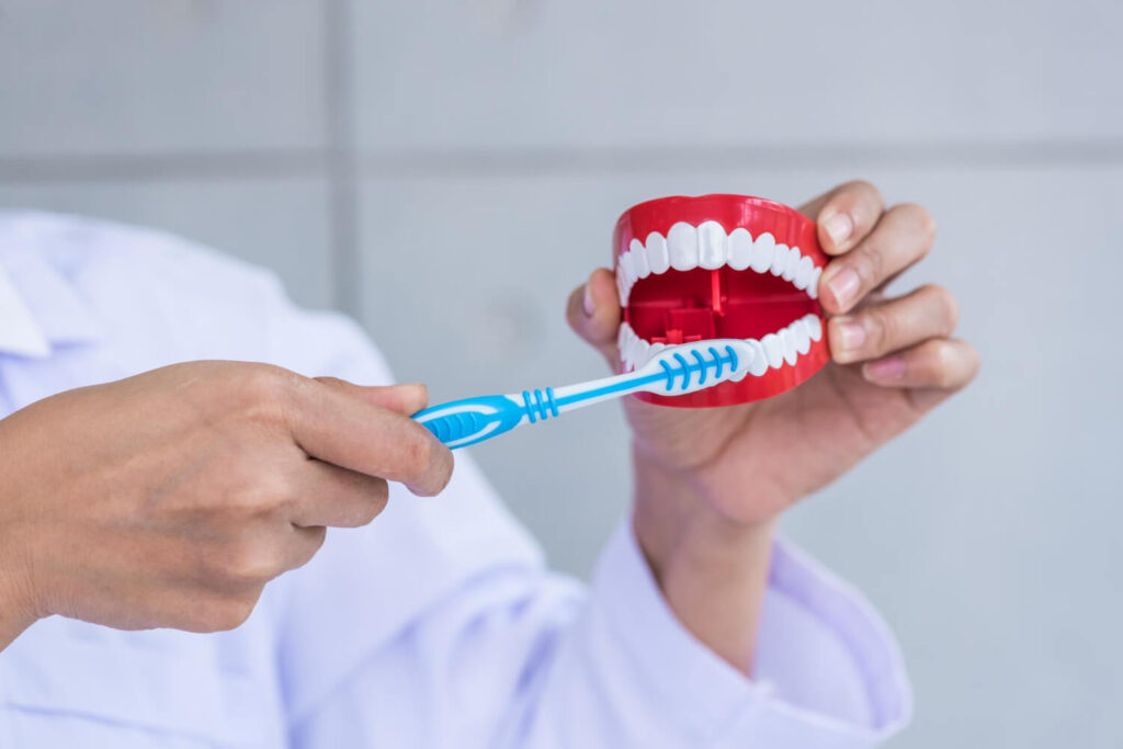 proper brushing of teeth - teeth cleaning