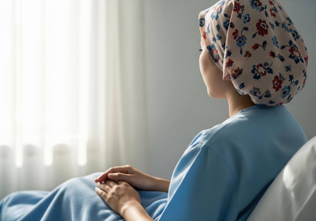 woman who undergone chemotherapy sessions