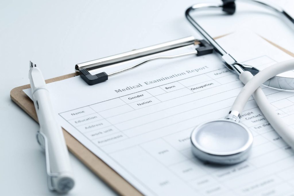 medical exam report