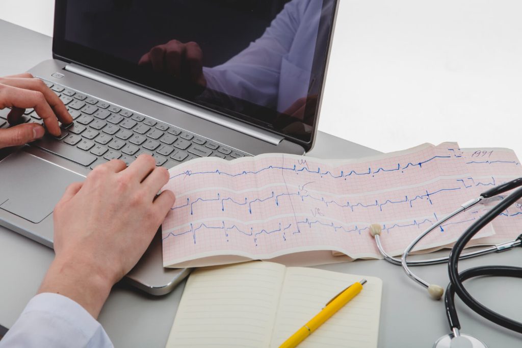 ECG test reading